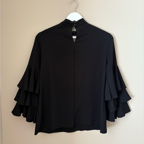 Francesca's Collections Black Choker Blouse size S - Picture 4 of 4
